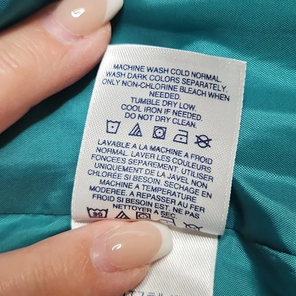 Lands' End Teal Puffer Vest Size Large - Picture 8 of 8